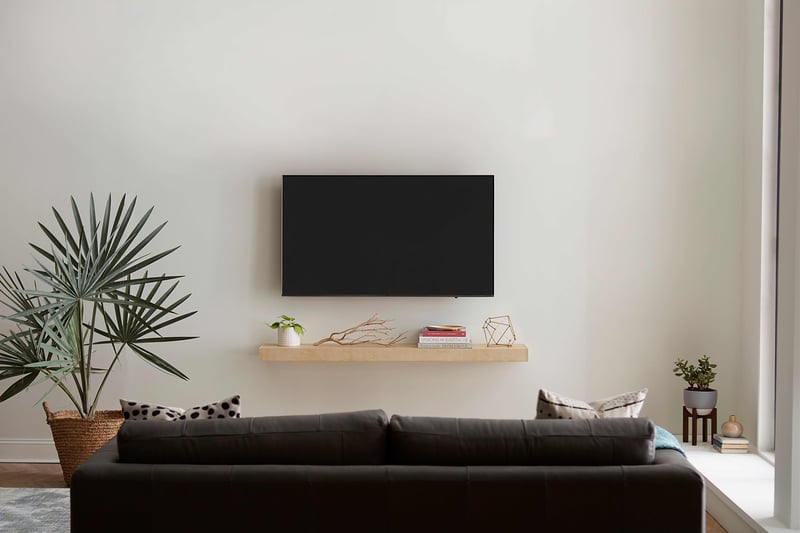 How to Decorate Around Your TV with Floating Shelves